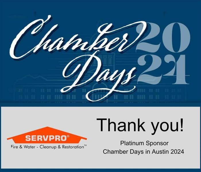 poster thanking SERVPRO as a sponsor